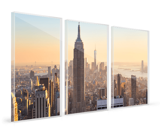 Foto op plexiglas drieluik met skyline stad