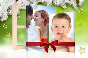 Kerst site foto op canvas cadeau aanzicht