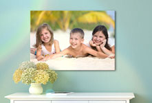 Vrolijke kinderfoto op aluminium