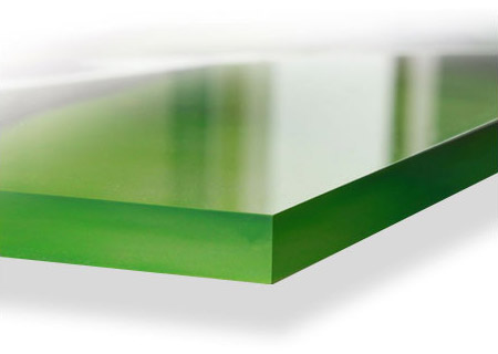 Plexiglas detail van diamant geslepen randen